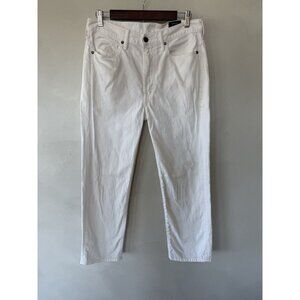 Vince Women’s 28 High Rise Distressed Cropped Straight Minimalist White Jeans